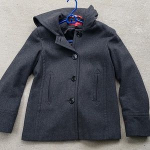 Gray Anne Kline Pea coat with hood